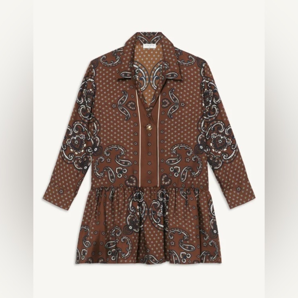 Sandra Short Printed Silk Dress